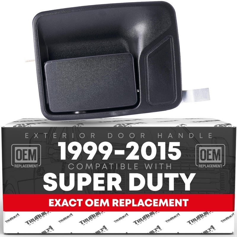T1A Exterior Front or Rear Passenger Door Handle Compatible with 19992016 Ford F250 F350 F450 F550 F650 Super Duty 0005 Excursion Textured Black OEM 5C3Z2626600AAA F81Z2626600AAB - Image 3