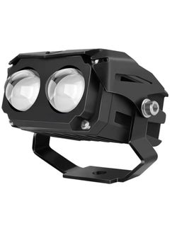 ماركة غير محددة كشاف ضباب LED مزدوج، إضاءة بيضاء وصفراء، مقاوم للماء IP68، مزود بحامل تثبيت، مناسب للدراجات النارية، السيارات، ATV، SUV  - Image 1