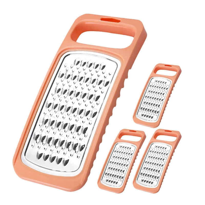 4Pcs Multi Function Potato Carrot Grater Orange Kitchen Vegetable Slicer Set - Image 2