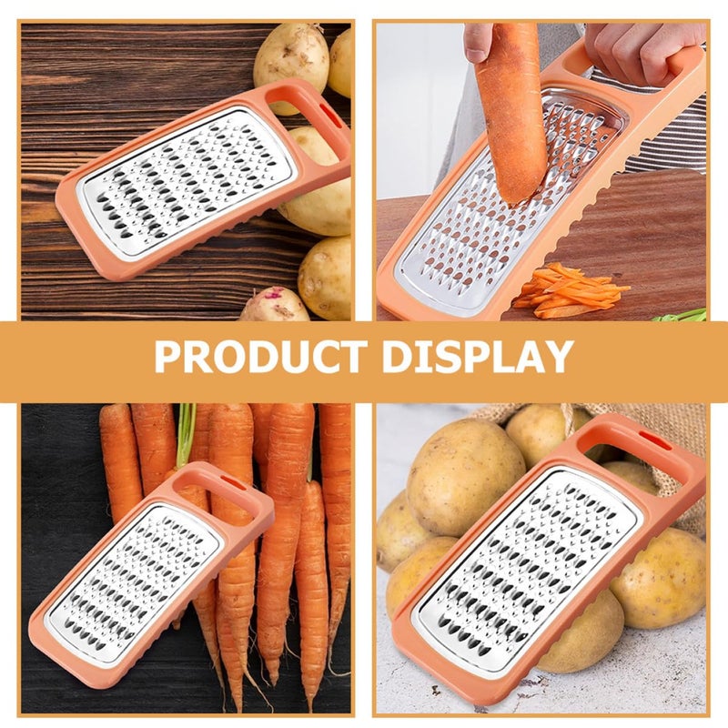 4Pcs Multi Function Potato Carrot Grater Orange Kitchen Vegetable Slicer Set - Image 5