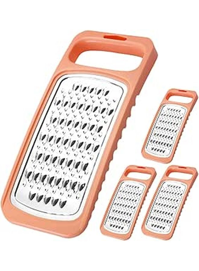 4Pcs Multi Function Potato Carrot Grater Orange Kitchen Vegetable Slicer Set - Image 1