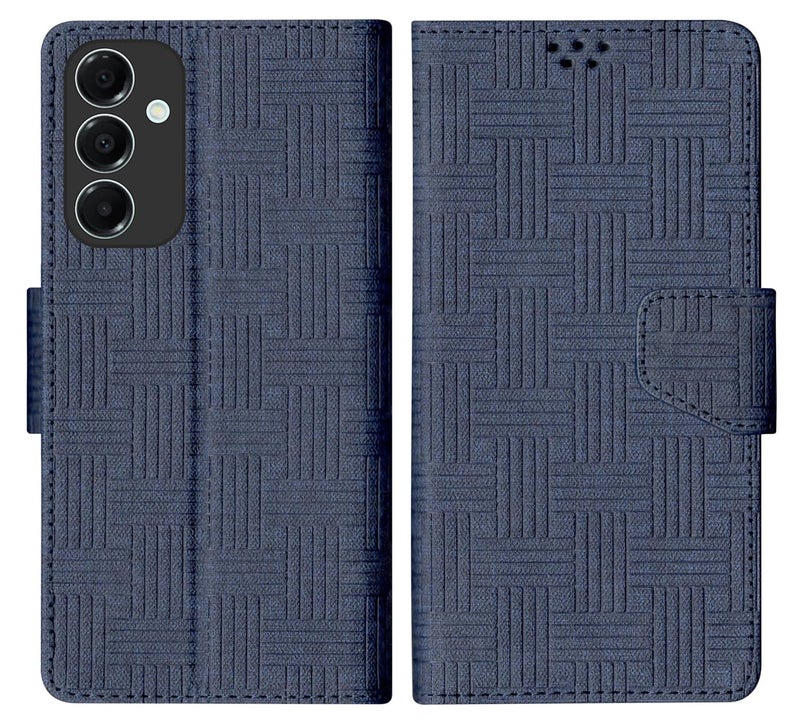 SBMS Flip Cover for Samsung Galaxy A17 5G / Samsung Galaxy F17 5G Back Cover Case with Magnatic Closure | Inbuilt Stand | Card & Money Pocket (MatBlue) - Image 1