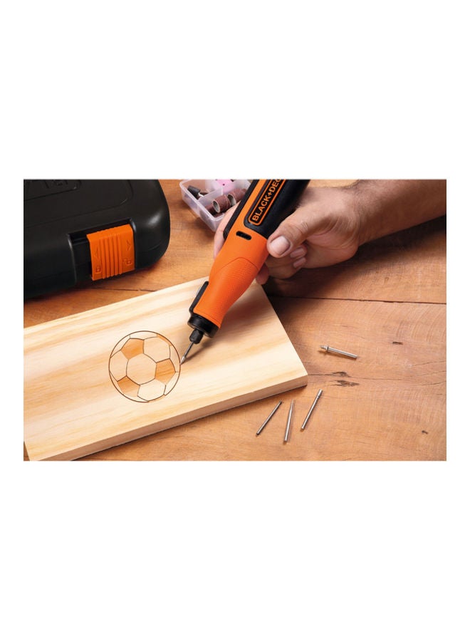 BLACK+DECKER Cordless Multifunctional Rotary Tool With 53 Accessories And Kitbox 7.2V 1.5Ah BCRT8IK-XJ Orange/Black - Image 5