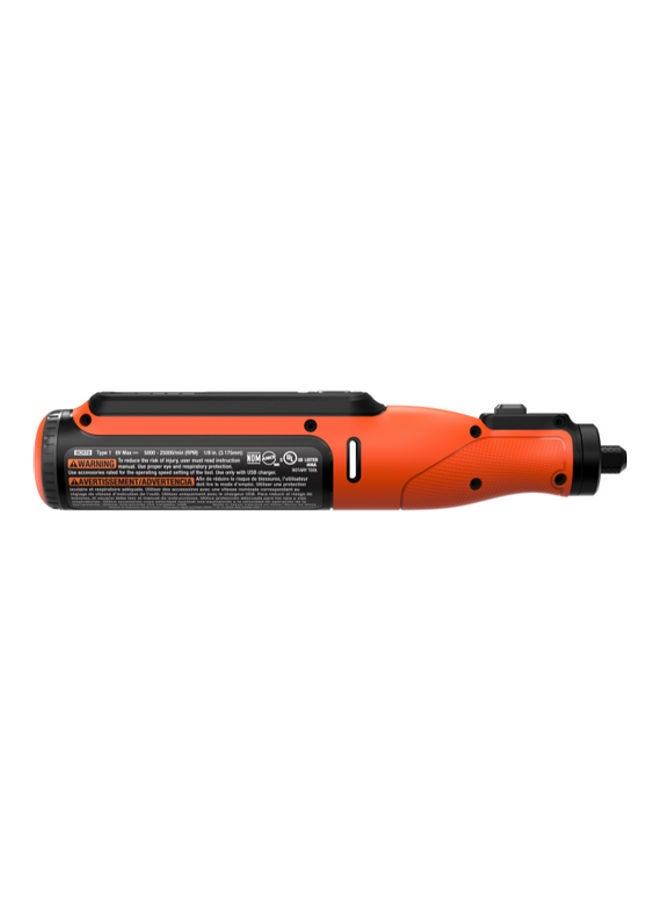BLACK+DECKER Cordless Multifunctional Rotary Tool With 53 Accessories And Kitbox 7.2V 1.5Ah BCRT8IK-XJ Orange/Black - Image 4