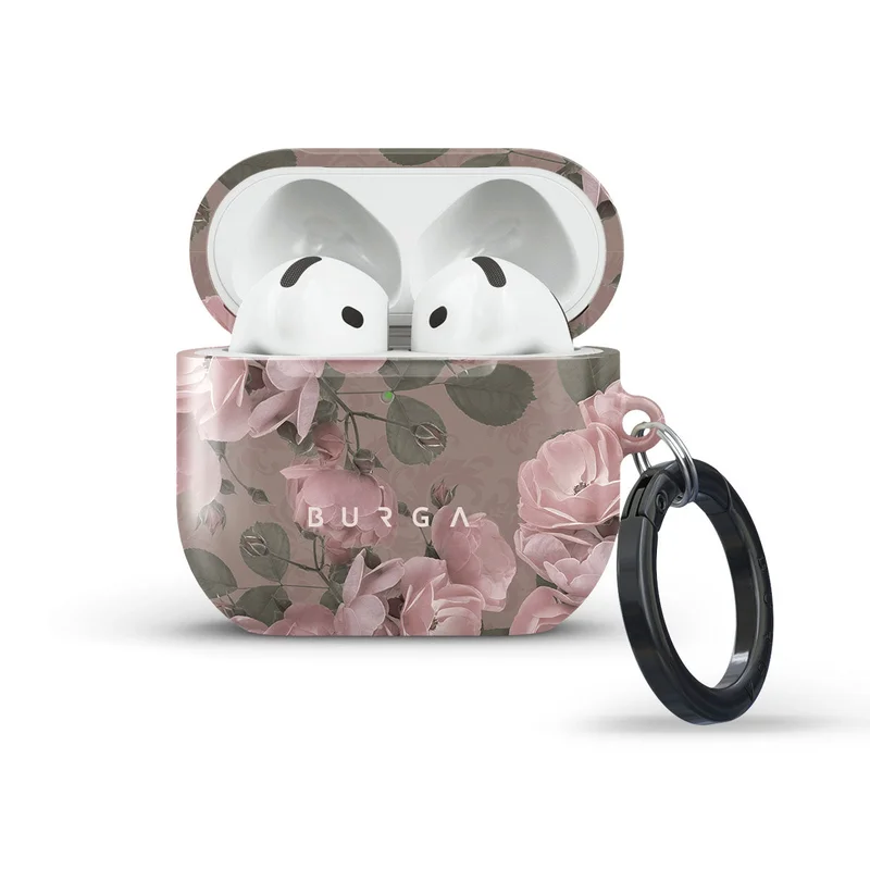 بورجا حافظة حماية بورجا آيربودز  أناقة كلاسيكية لآبل آيربودز، غطاء بشحن  مرئي، مقاومة للخدش والصدمات