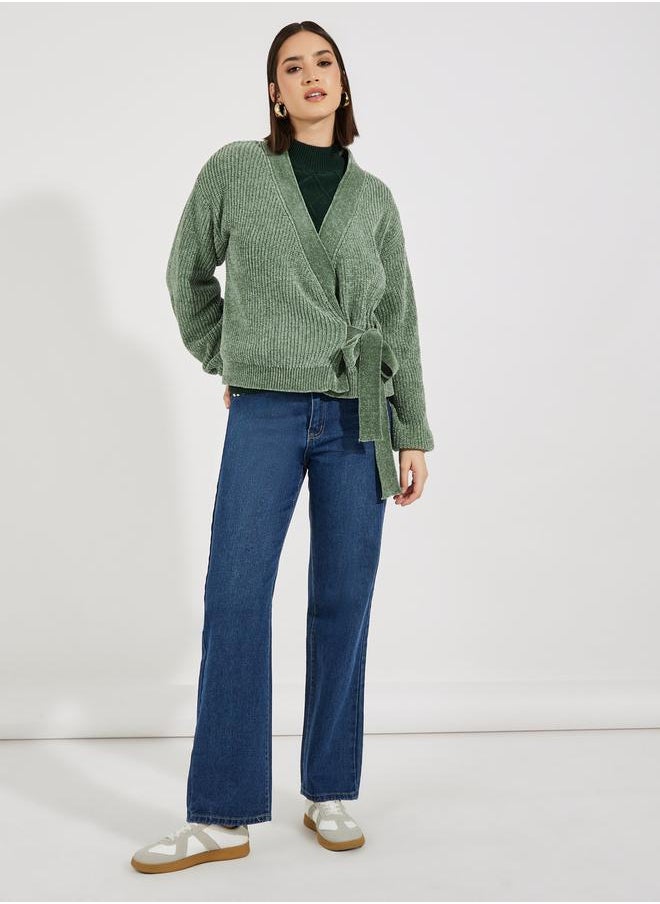 Styli - Regular Fit Short Length Wrap Sweater - Image 1
