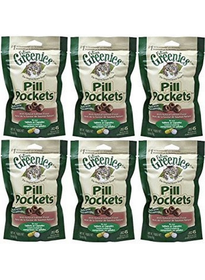 Greenies Pill Pockets Cat Treats, Salmon, 1.6 Ounce, 6 Pack