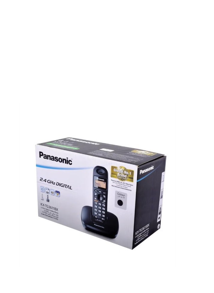 Panasonic KX-TG3611BX Cordless Telephone - Black - Image 1