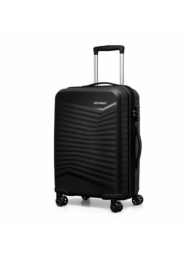 Kamiliant by American Tourister Rock-Lite Large 79 Cm Check-in Hard Sided Trolley Bag for Men & Women, Suitcase 99L for Travel with 3 Digit Combination Lock - Black