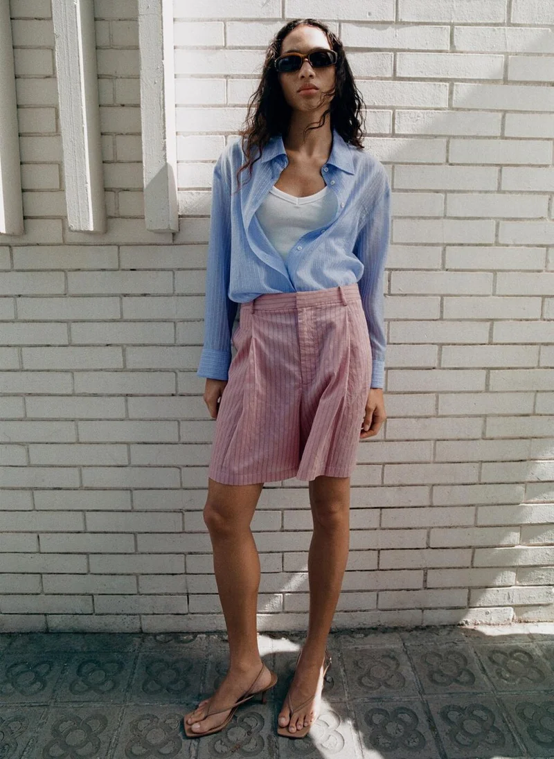 Mango  Striped lyocell shirt for Women | Best Price UAE