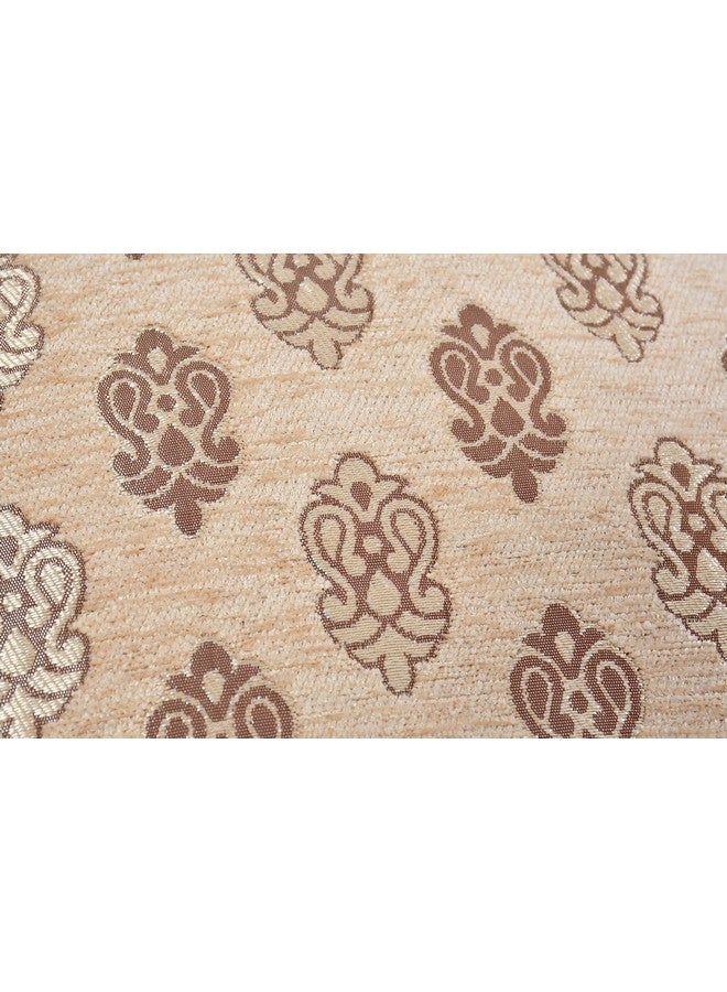 LOOMLYFE Jacquard Geomteric Cushion Covers 16 Inch X 16 Inch Set Of 5 Ethnic Motifs 240 TC Cushion Covers,Design- Ambi,Color- Beige - Image 4