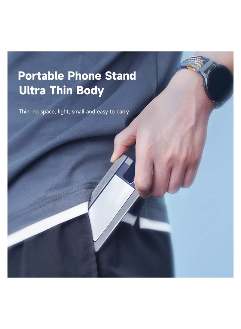 Adjustable Aluminum Phone Stand for Desk Foldable Portable Mobile Holder Compatible with iPhone 15 14 Pro Max Samsung Galaxy and iPad Mini - Image 2