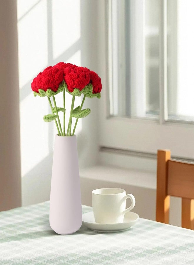 Gtudkae Handmade Crochet Red Rose, Elegant Knitted Bouquet Rose, Artificial Rose for Girl, Perfect for Birthday, Valentine's Day, Mother's Day, Wedding Decor, with Beautiful Gift Packaging - Image 5