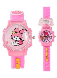 Melody New Sanrio Melody Cartoon Flip Cover Children's Watch (Cover can be rotated)  - Image 1