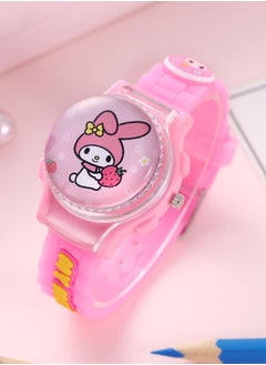 Melody New Sanrio Melody Cartoon Flip Cover Children's Watch (Cover can be rotated)  - Image 2