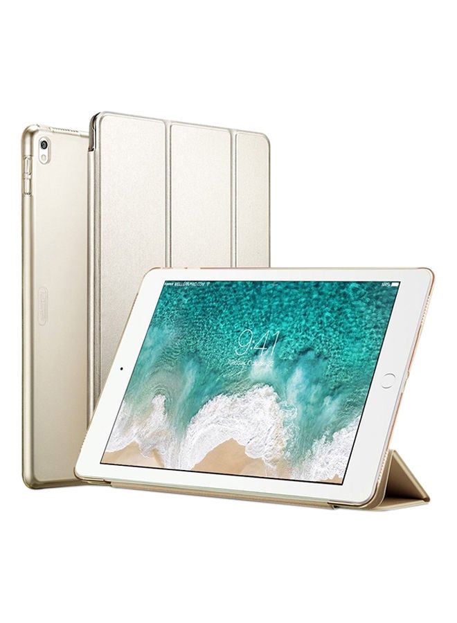 NIBEMINENT Yippee Color Series Slim-Fit Trifold Stand Smart Case Cover For Apple iPad Pro 12.9-Inch 2017 Champagne Gold  - Image 1