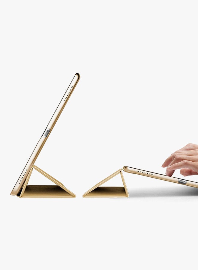NIBEMINENT Yippee Color Series Slim-Fit Trifold Stand Smart Case Cover For Apple iPad Pro 12.9-Inch 2017 Champagne Gold  - Image 3