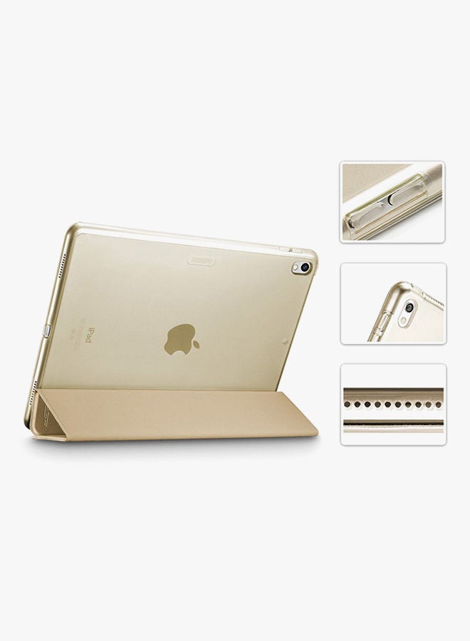 NIBEMINENT Yippee Color Series Slim-Fit Trifold Stand Smart Case Cover For Apple iPad Pro 12.9-Inch 2017 Champagne Gold  - Image 4