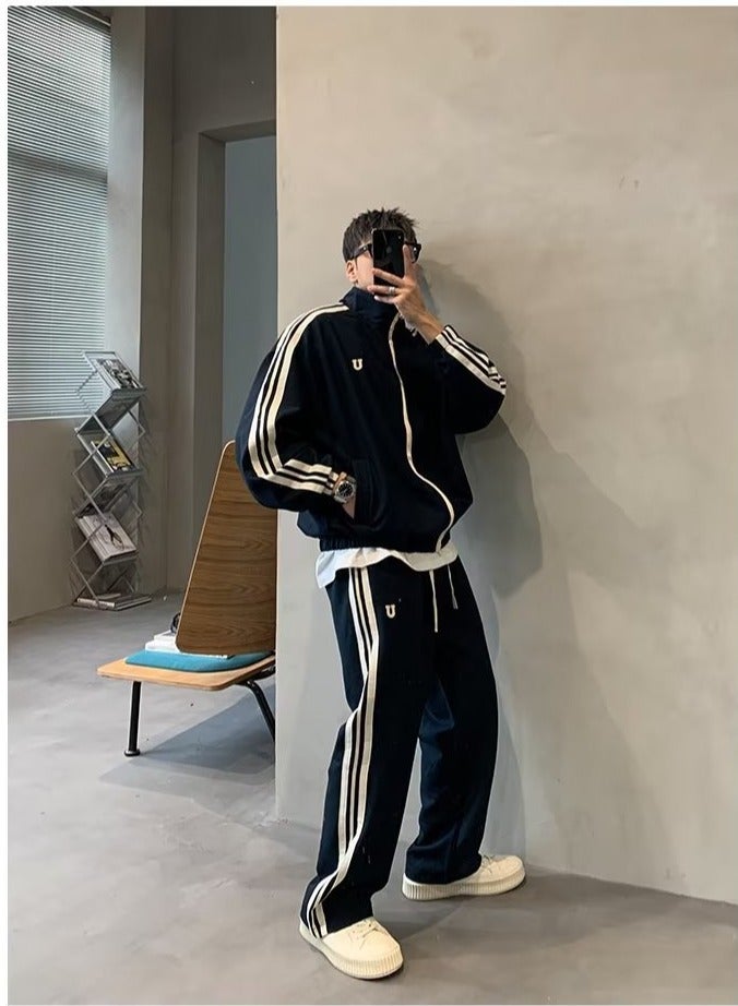 KUYING Men's loose sportswear and sports pants two-piece set  - Image 1