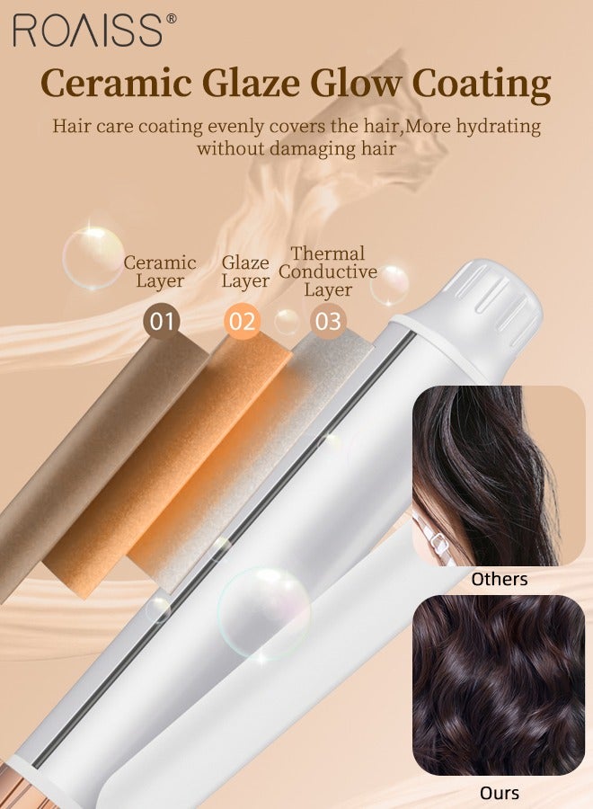 roaiss 40MM Big Wave Curling Iron, 6-speed Temperature Adjustment, Fast Heating Hair Care Ceramic Hair Curler for Shiny Curls, Intelligent Power off, Suitable for Medium and Long Hair - Image 2