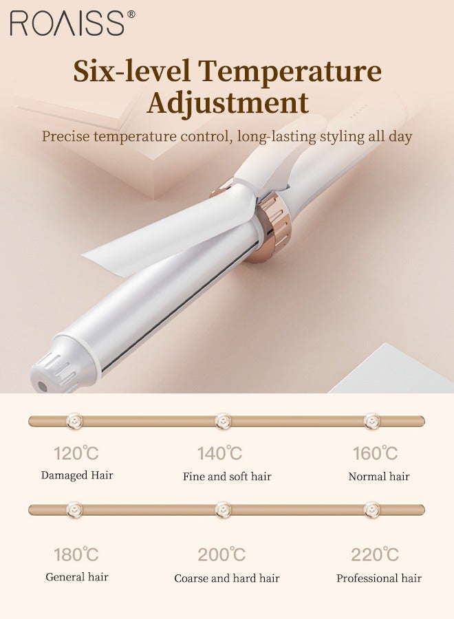 roaiss 40MM Big Wave Curling Iron, 6-speed Temperature Adjustment, Fast Heating Hair Care Ceramic Hair Curler for Shiny Curls, Intelligent Power off, Suitable for Medium and Long Hair - Image 3