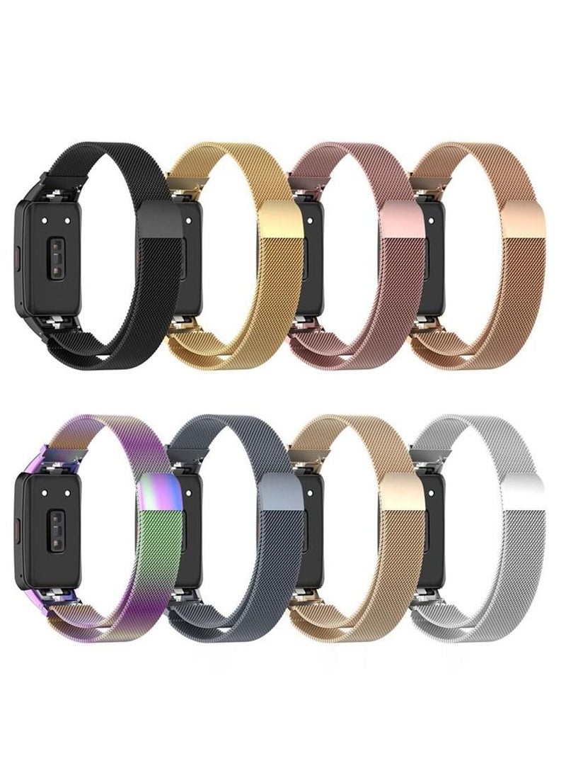 استبدال سوار مع هواوي باند 6 سوار متوافق مع المعادن الفولاذ المقاوم للصدأ استبدال سوار هواوي باند 6 حزام معدني شبكة الافراج السريع سوار ( أسود ) - Image 4