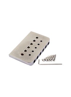 klarako 6 String Chrome Hard-tail Fixed Bridge Set with Wrench and Screws for Fender Stratocaster Strat Electric Guitar Replacement Parts (Golden)  - Image 5