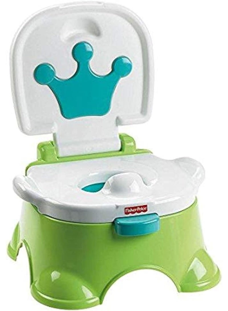 Multi-purpose potty training chair – green with crown design - Image 1