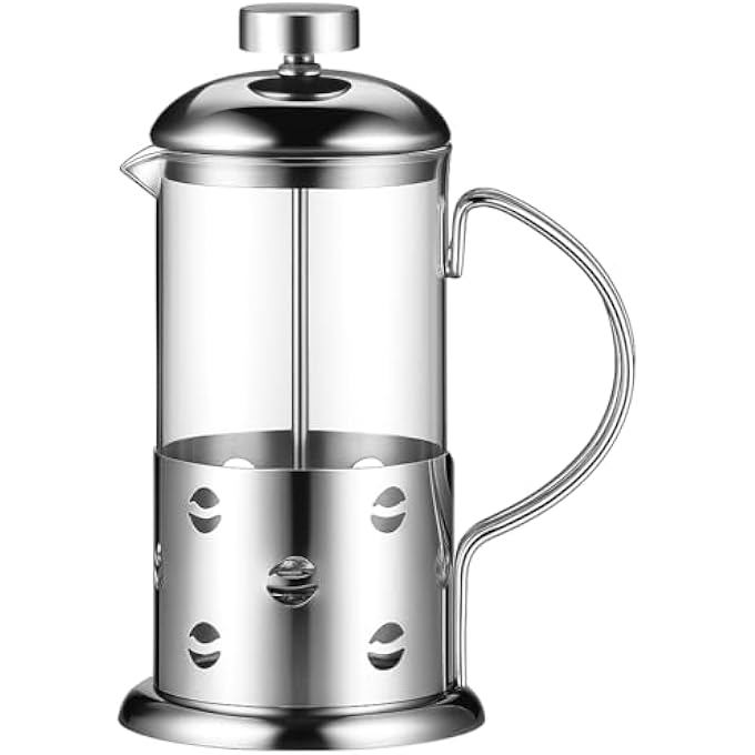FITTO Cafetiere Press Coffee Maker With Stainless Steel Glass Filter Coffee Press Plunger  Tea Maker 1000Ml For Home Or Office - Image 2