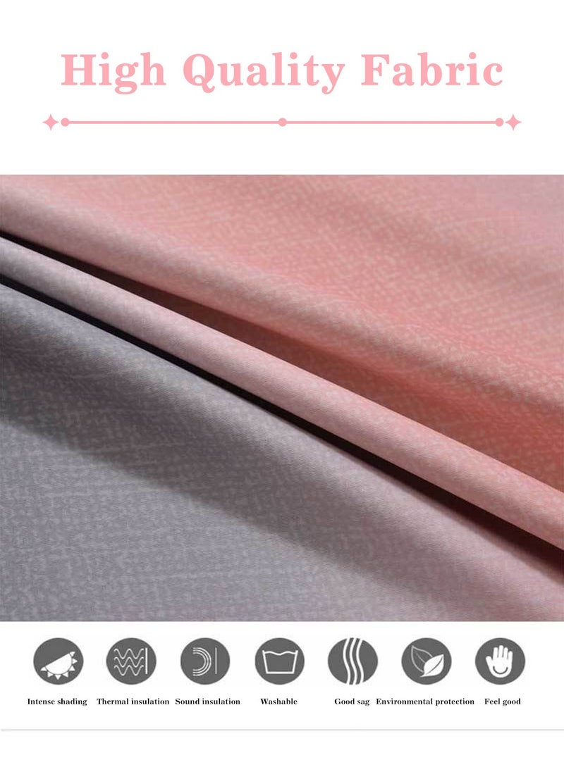 LEOKOR - 2 Panels Star Blackout Curtains Double Layer Star Cut Out Stripe Gradient Window Curtains 134x183CM - Image 1