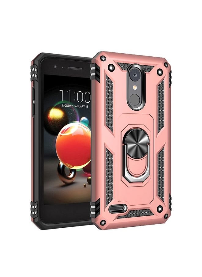 Generic - Case Cover For LG Aristo 2 Shockproof TPU + PC Protective Case with 360 Degree Rotating Holder Rose Gold - Image 1
