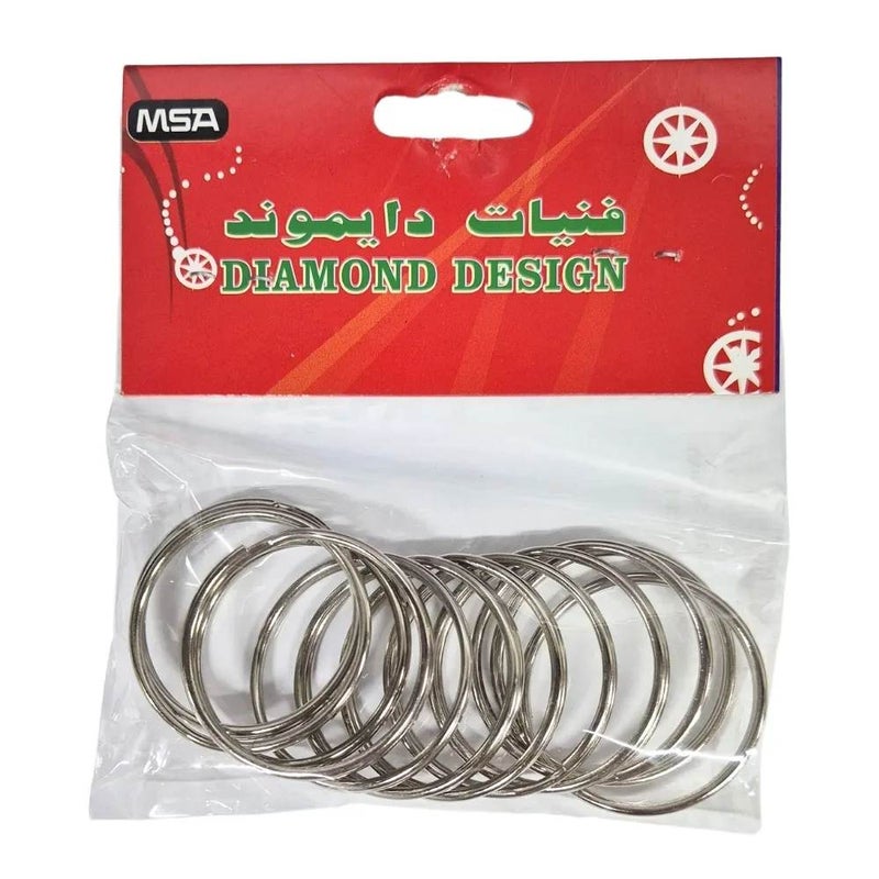 MSA Diamond Design Round Steel Ring- 8 X 3.5cm