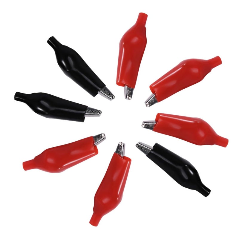 60 قطعة مشبك تمساح مشبك تمساح معدني مسبار اختبار كهربائي مع غطاء بلاستيكي لمشاريع البطاريات التلقائية DIY - Image 4