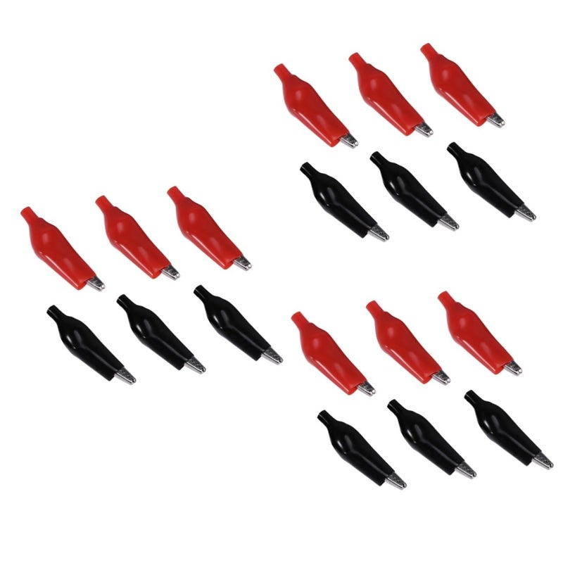 60 قطعة مشبك تمساح مشبك تمساح معدني مسبار اختبار كهربائي مع غطاء بلاستيكي لمشاريع البطاريات التلقائية DIY - Image 1