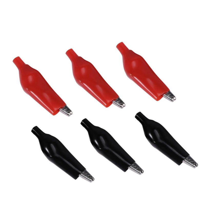 60 قطعة مشبك تمساح مشبك تمساح معدني مسبار اختبار كهربائي مع غطاء بلاستيكي لمشاريع البطاريات التلقائية DIY - Image 3