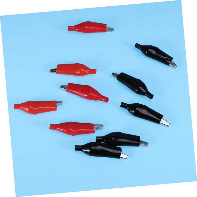 60 قطعة مشبك تمساح مشبك تمساح معدني مسبار اختبار كهربائي مع غطاء بلاستيكي لمشاريع البطاريات التلقائية DIY - Image 5