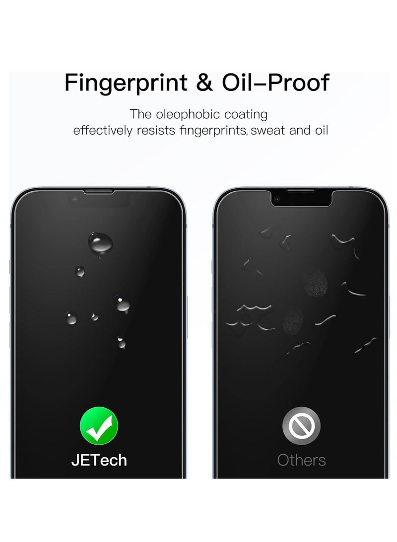 جي تيك واقي شاشة بتغطية كاملة لهاتف آيفون 14 بلس 6.7 بوصة 9h حافظة من الزجاج المقسى صديقة للبيئة عالية الدقة شفافة 3 عبوات - Image 4