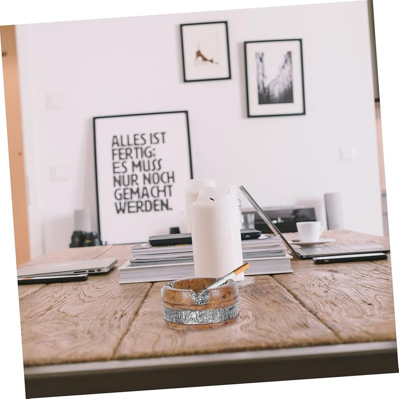 منفضة سجائر خشبية على شكل فيل ديكور مكتبي رجعي للمكتب المنزل بار فندق هدية - Image 4