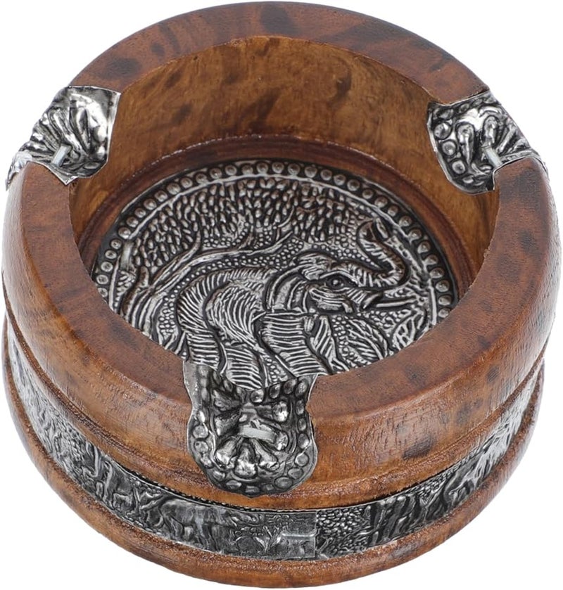 منفضة سجائر خشبية على شكل فيل ديكور مكتبي رجعي للمكتب المنزل بار فندق هدية - Image 2