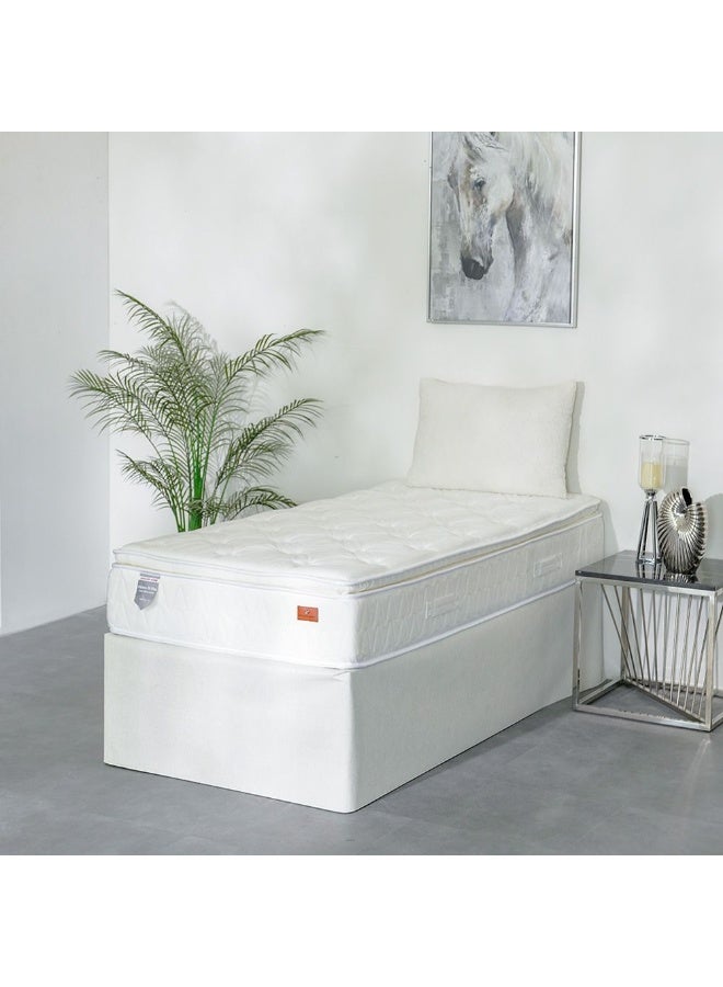DANUBE HOME مرتبة إيماتريس إم إن تي بوكس B9H26 | شعور متوسط النعومة | مرتبة سرير مفرد | توازن العمود الفقري لتخفيف الضغط | العرض 90 سم × الطول 200 سم | السمك 26 سم - أبيض - Image 5