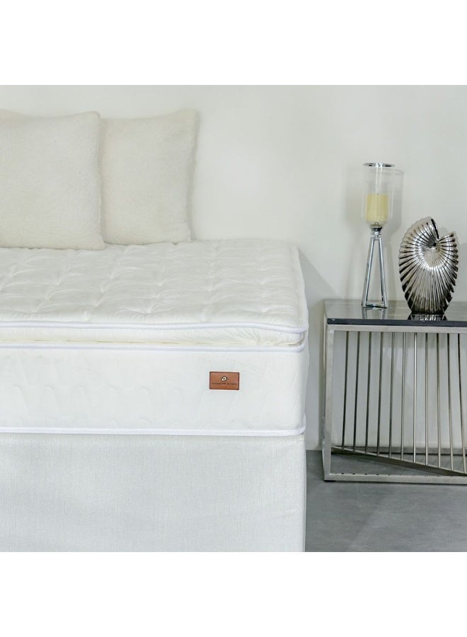 DANUBE HOME مرتبة إيماتريس إم إن تي بوكس B9H26 | شعور متوسط النعومة | مرتبة سرير مفرد | توازن العمود الفقري لتخفيف الضغط | العرض 90 سم × الطول 200 سم | السمك 26 سم - أبيض - Image 4