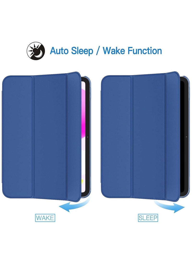 Case Compatible with iPad 9.7/Air 1/Air 2 Case, Slim Stand Hard Shell Back Protective Smart Cover(BLUE) - Image 5