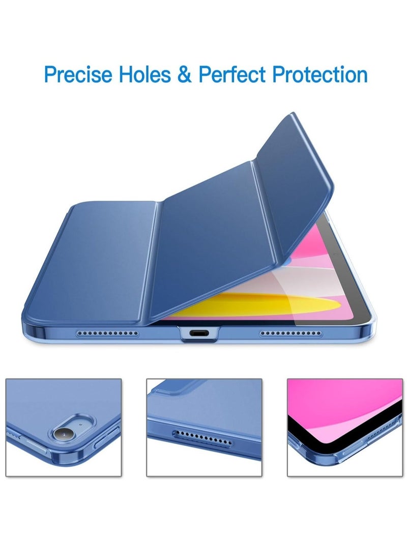 Case Compatible with iPad 9.7/Air 1/Air 2 Case, Slim Stand Hard Shell Back Protective Smart Cover(BLUE) - Image 2