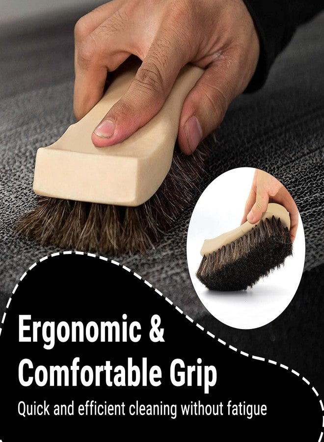 YeewayVeh Long Bristle Horse Hair Brush for Leather, Versatile Leather Cleaning Brush for Car Interior Seat, Carpet, Upholstery, Furniture and Shoes - Image 5