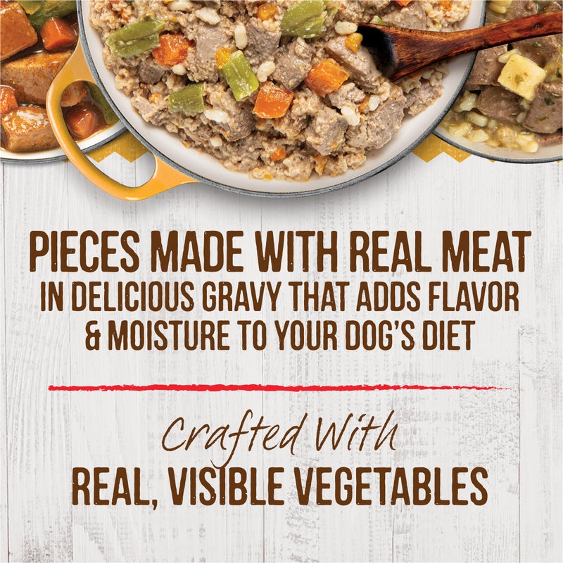 Merrick Kitchen Comforts Wet Dog Food Gravy, Variety Pack Real Meat and Brown Rice Dog Food with Grains - (Pack of 1) 9.5 lb. Cans - Image 3