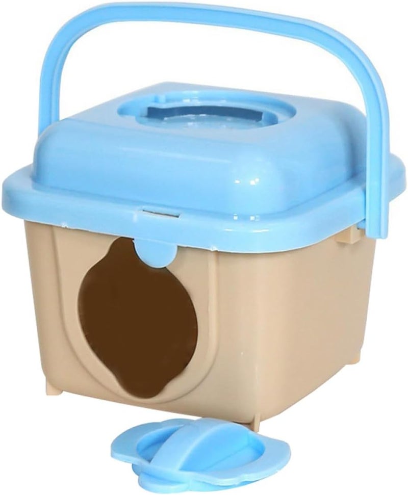 Portable Hamster Cage Small Animal Carrier Lightweight Travel Case with Handle for Hamster Travel and Outdoor Use Random Color - Image 1