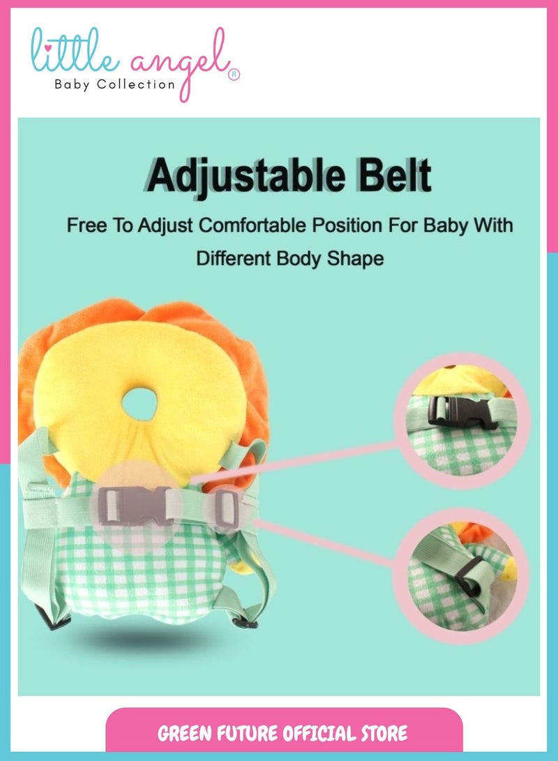 Baby Head Protection Pillow - Soft Cushion Backpack for Infants, Adjustable Safety Helmet for Crawling and Walking, Cute Animal Design for Toddlers - Image 4