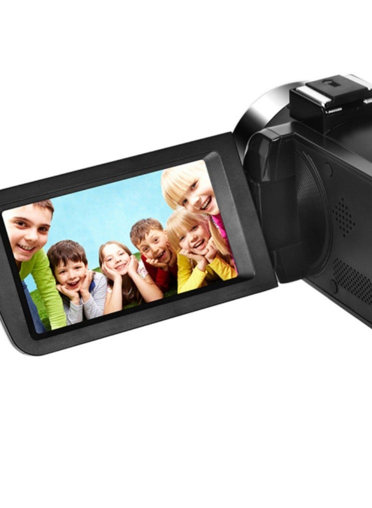 4K Ultra HD Handheld DV Professional Digital Video Camera CMOS Sensor   Camcorder with 0.45X Wide Angle Lens with Macro Hot Shoe Mount 3.0 Inch IPS Monitor Burst Shooting Anti-Shaking Function