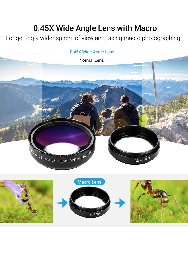 4K Ultra HD Handheld DV Professional Digital Video Camera CMOS Sensor   Camcorder with 0.45X Wide Angle Lens with Macro Hot Shoe Mount 3.0 Inch IPS Monitor Burst Shooting Anti-Shaking Function