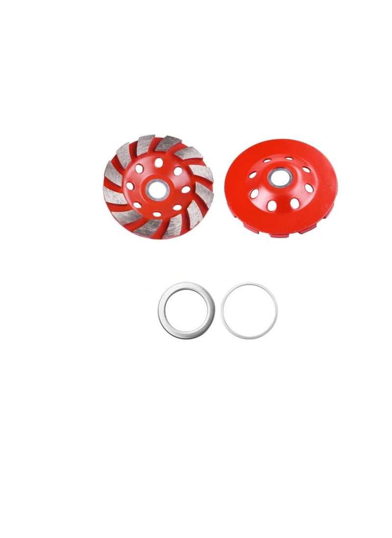 Diamond Cup Shaped Grinding Wheels 12 Segment Turbine Row Grinding Wheels for Angle Grinder Marble Granite Concrete Abrasive Tool Floor leveling tools 9 Inch 230mm